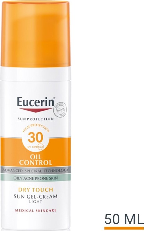 EUCERIN SUN Ochranný krémový gel na opalování na obličej Oil Control SPF 30 50 ml